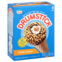 Drumstick Frozen Dairy Dessert Cones, Vanilla Caramel - 4 Each
