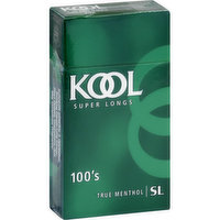 Kool Cigarettes, True Menthol, Super Longs, 100's, 2-Way Box - 20 Each 