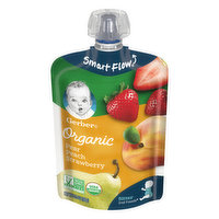 Gerber Pear Peach Strawberry, Sitter 2nd Foods - 3.5 Ounce
