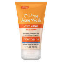 Neutrogena Acne Wash, Oil-Free, Daily Scrub - 4.2 Fluid ounce 