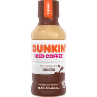 Dunkin'  Mocha Iced Coffee Bottle - 13.7 Fluid ounce 