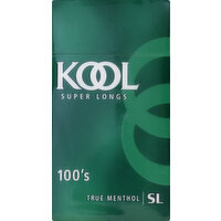 Kool Cigarettes, True Menthol, Super Longs, 100's, 2-Way Box - 20 Each 