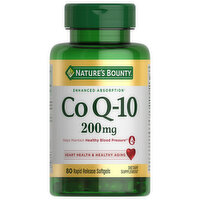 Nature's Bounty Co Q-10, Enhanced Absorption, 200 mg, Rapid Release Softgels