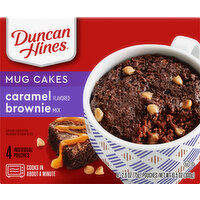 Duncan Hines Mug Cakes, Caramel Flavored Brownie - 4 Each 