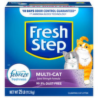 Fresh Step Clumping Cat Litter, with Febreze Freshness, Multi-Cat - 25 Pound 