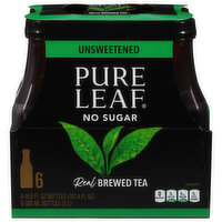 Pure Leaf Brewed Tea, Real, Unsweetened - 6 Each 