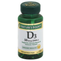 Nature's Bounty Vitamin D3, 50 mcg, Rapid Release Softgels - 150 Each 