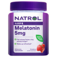 Natrol Melatonin, 5 mg, Strawberry, Gummies - 60 Each 