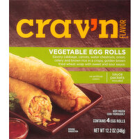 Crav'n Flavor Egg Rolls, Vegetable - 4 Each 