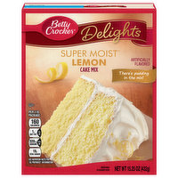 Betty Crocker Cake Mix, Lemon, Super Moist - 15.25 Ounce 