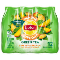 Lipton Green Tea, Immune Support, Pineapple Mango - 12 Each 