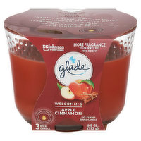 Glade 3 Wick Candle, Apple Cinnamon - 3 Each 
