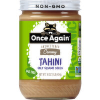Once Again Tahini, Organic, Creamy, Unsweetened - 16 Ounce 