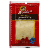 Borden Cheese, Slices, Pepper Jack - 10 Each 