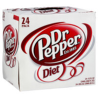 Dr Pepper Soda, Diet - 24 Each 