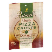 Pastorelli Pizza Crusts, Ultra Thin, Whole Wheat, Roman Pizzeria Style - 5 Each 