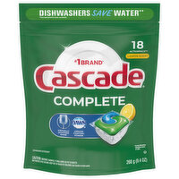 Cascade Dishwasher Detergent, Lemon Scent, Complete, Actionpacs - 9.4 Ounce 