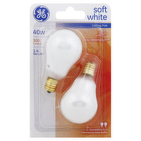 GE Light Bulbs, Ceiling Fan, Soft White, 40 Watts - 2 Each 