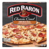 Red Baron Pizza, Four Meat, Classic Crust - 21.95 Ounce 