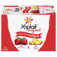 Yoplait Yogurt, Low Fat, Strawberry/Harvest Peach