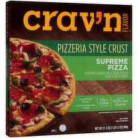 Crav'n Flavor Supreme Pepperoni, Sausage, Red & Green Peppers, Black Olives & Onions Pizzeria Style Crust Pizza - 21.3 Ounce 