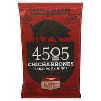 4505 Meats Fried Pork Rinds, Classic Chili & Salt, Chicharrones - 2.5 Ounce 