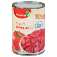 Brookshire's Diced Tomatoes, No Salt Added - 14.5 Ounce 