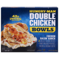 Hungry-Man Double Chicken Bowls, Chicken Bacon Ranch