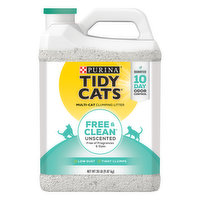 Tidy Cats Clumping Cat Litter, Free & Clean Unscented Multi Cat Litter - 20 Pound