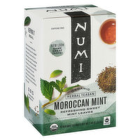 Numi Herbal Tea, Organic, Caffeine Free, Moroccan Mint, Tea Bags - 18 Each 