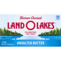 Land O Lakes Butter, Unsalted - 4 Each 