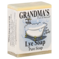 Grandma's Pure & Natural Lye Soap, Pure - 6 Ounce 