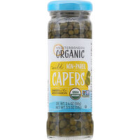 Mediterranean Organic Capers, Wild, Non-Pareil - 3.5 Ounce 