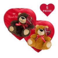 Russell Stover Valentine's Day Plush Bear with Chocolate Heart Gift Box - 3.1 Ounce 