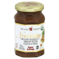 Rigoni di Asiago Hazelnut Spread, Organic, with Cocoa & Milk - 270 Gram 