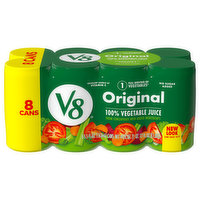 V8 100% Vegetable Juice, Original - 8 Each 