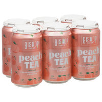 Bishop Cider Beer, Peach Tea - 12 Each