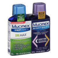 Mucinex DM Max/Cold & Flu, Maximum Strength, Fast-Max/Night Shift - 2 Each 