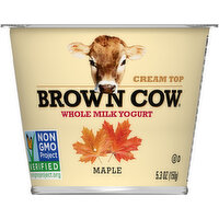 Brown Cow Yogurt, Whole Milk, Maple - 5.3 Ounce 