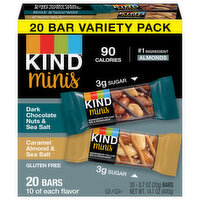 Kind Bars, Dark Chocolate Nuts & Sea Salt, Caramel Almond Sea Salt, Variety Pack - 20 Each 