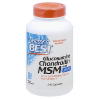 Doctors Best Glucosamine Chondroitin MSM, with OptrMSM, Capsules - 240 Each 