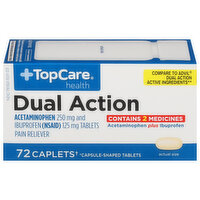 TopCare Dual Action, Caplets - 72 Each 