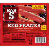 Bar S Red Franks - 12 Ounce 