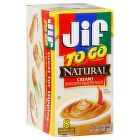 Jif Peanut Butter Spread, Natural, Creamy