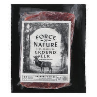 Force Of Nature Elk, Ground, 100% Grass Fed - 14 Ounce 