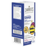 Zarbee's Kids Sleep Liquid - Melatonin, Non-Habit Forming, Berry, 1 floz 