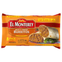 El Monterey Burritos, Bean & Cheese, Family Size, 8-Pack - 8 Each