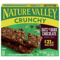 Nature Valley Granola Bars, Oats 'N Dark Chocolate, Crunchy - 6 Each 