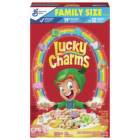 Lucky Charms Oat Cereal, Frosted Toasted, Family Size - 18.6 Ounce 