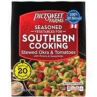 Pictsweet Farms Stewed Okra & Tomatoes, Seasoned - 16 Ounce 